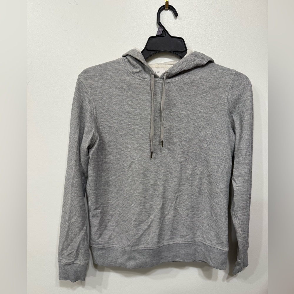 Billy Reid Gray  Cotton Blend Hooded‎ Sweatshirt SZ S